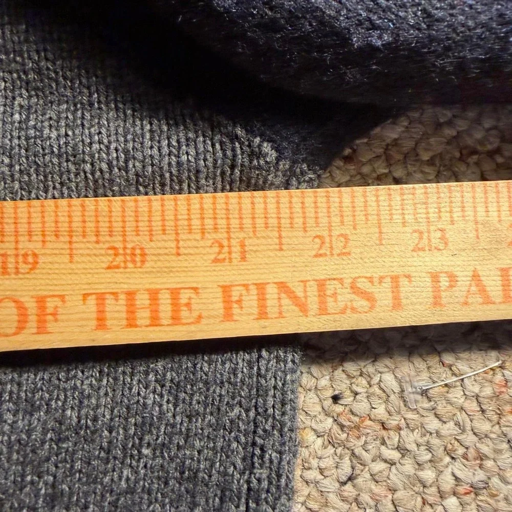 Vintage Abercrombie & Fitch 90s Quarter Zip Wool Blend Sweater Grey Black XL